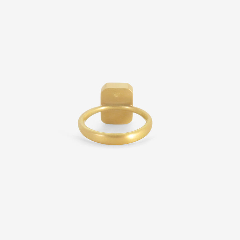 LOLA BROOKS 18K & EMERALD-CUT ZAMBIAN EMERALD RING, 4.07CT