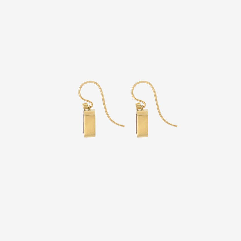 LOLA BROOKS 18K & EMERALD-CUT TANZANITE EARRINGS WITH DIAMONDS