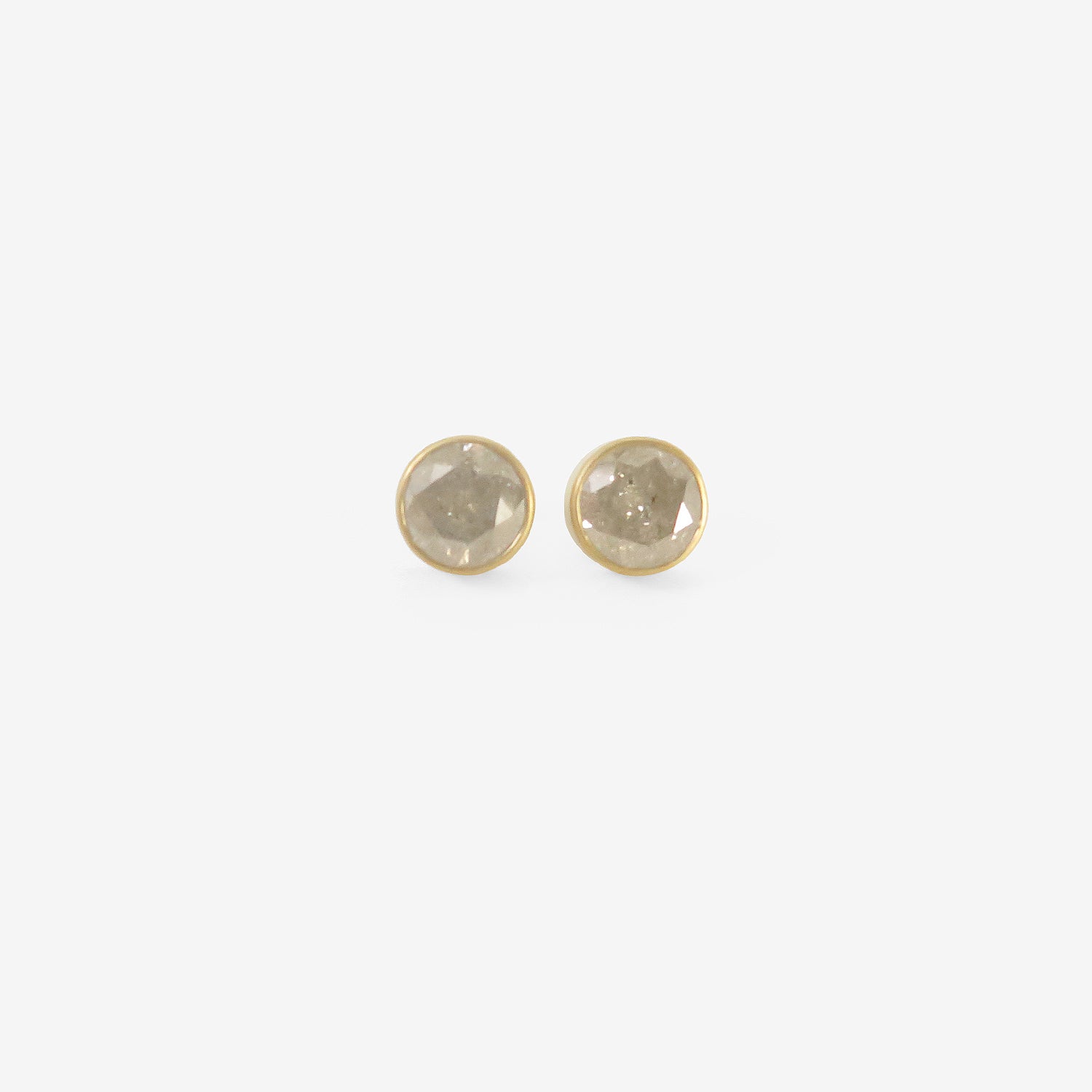 LOLA BROOKS 18K & GIANT GREY DIAMOND STUDS, 7.46CT