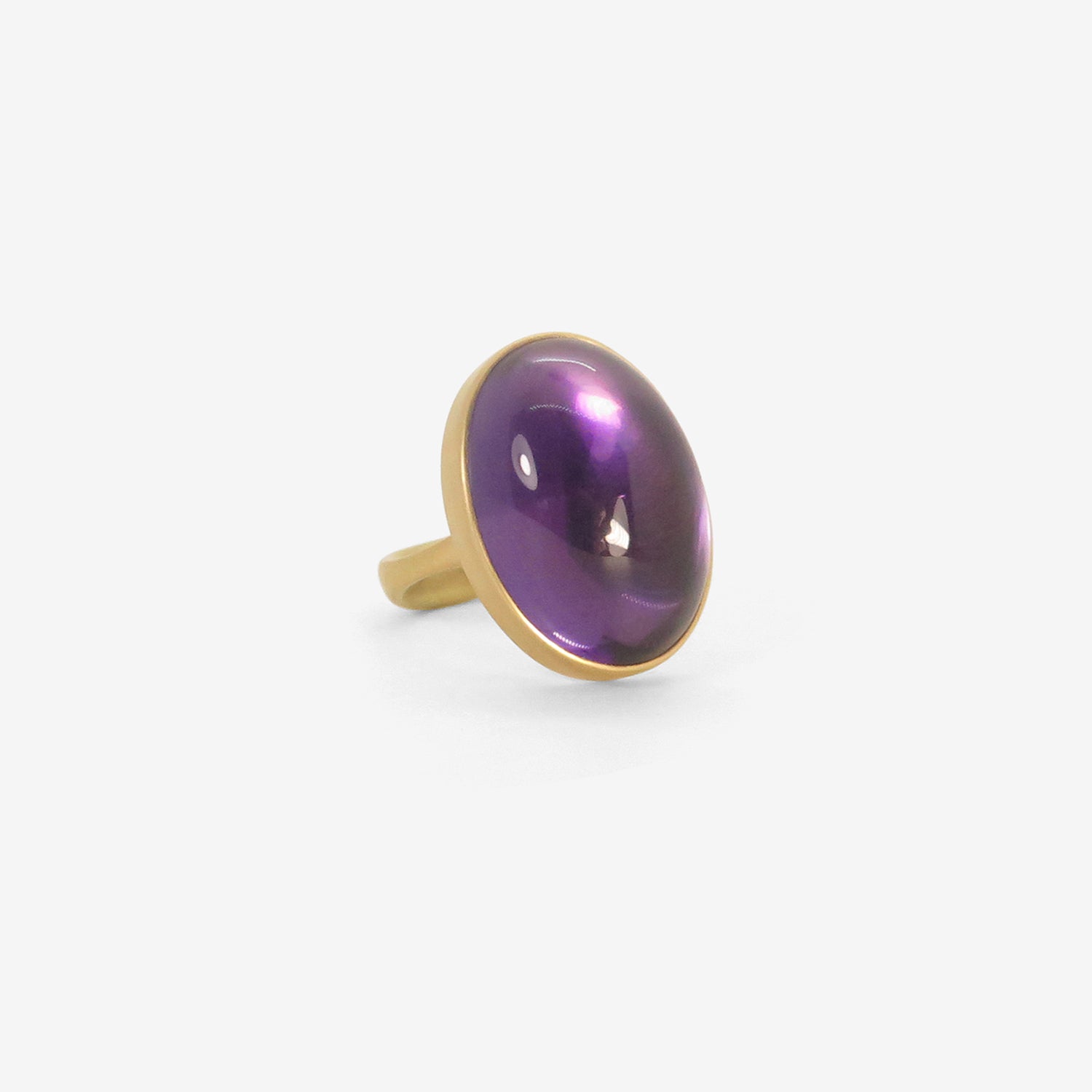 LOLA BROOKS 18K & LARGE OVAL AMETHYST RING, 27.25CT