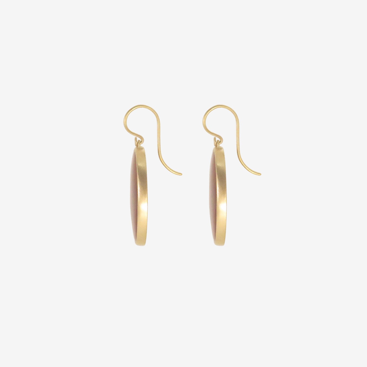 LOLA BROOKS 18K & LARGE OVAL CARNELIAN DROP EARRINGS, 23.79CT