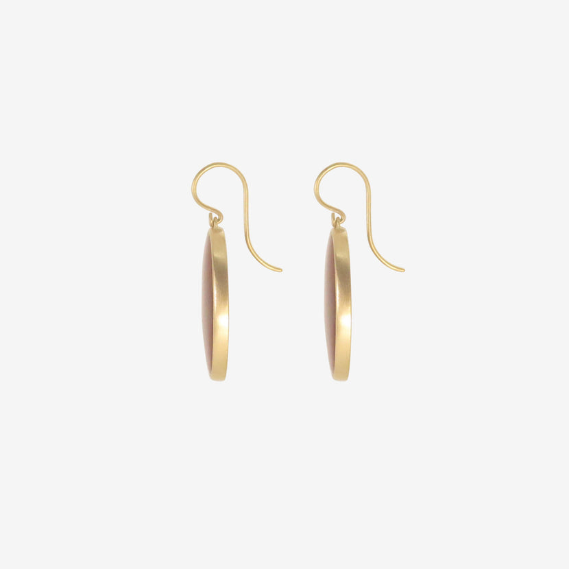 LOLA BROOKS 18K & LARGE OVAL CARNELIAN DROP EARRINGS, 23.79CT
