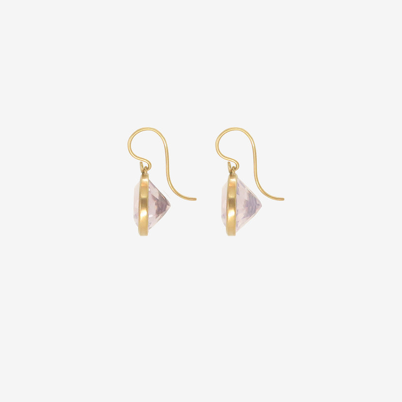 LOLA BROOKS 18K & OVAL LILAC AMETHYST EARRINGS, 21.98CT