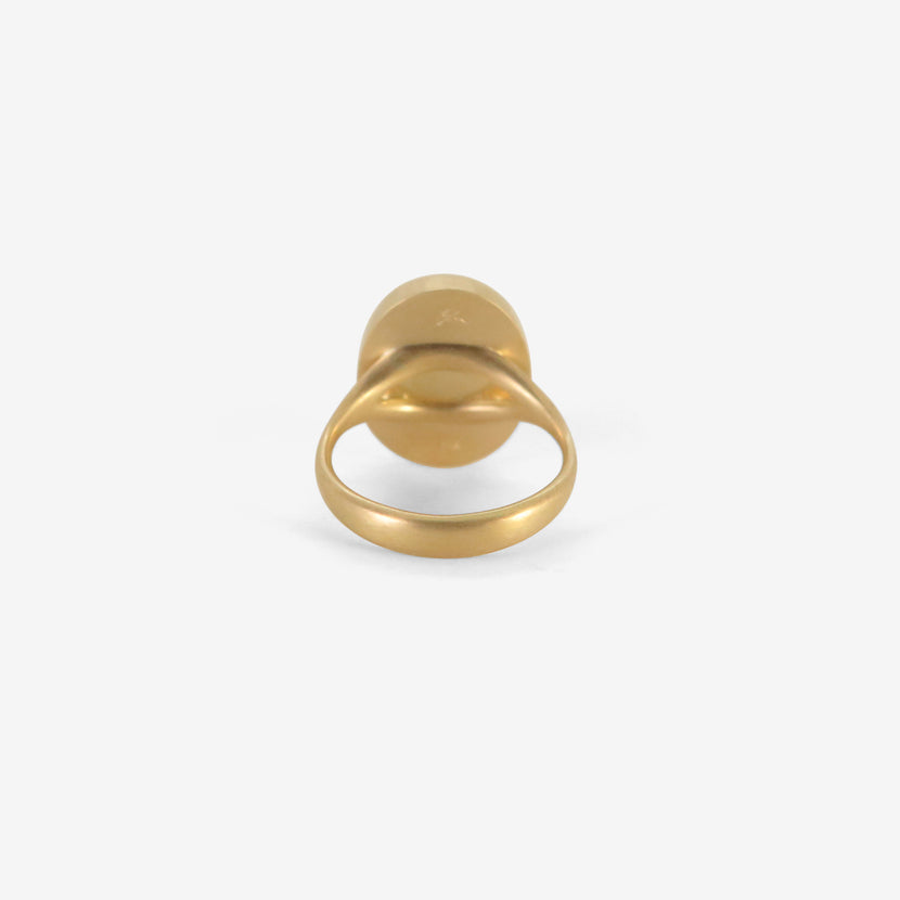 LOLA BROOKS 18K & OVAL SPESSARTITE GARNET RING, 19.87CT