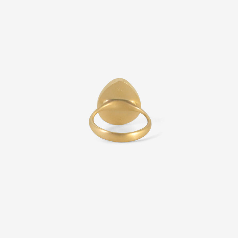 LOLA BROOKS 18K & PEAR-ISH BLUE TOURMALINE RING, 18.03CT