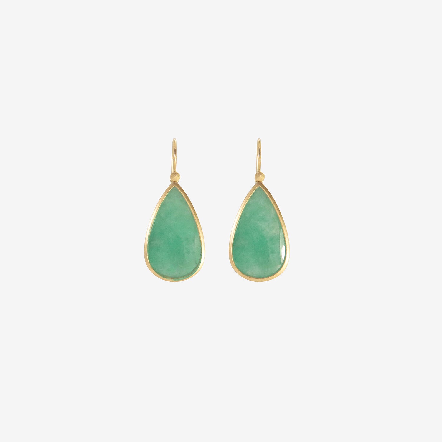 LOLA BROOKS 18K & PEAR-SHAPED BRAZILIAN EMERALD DROP EARRINGS, 22.94CT