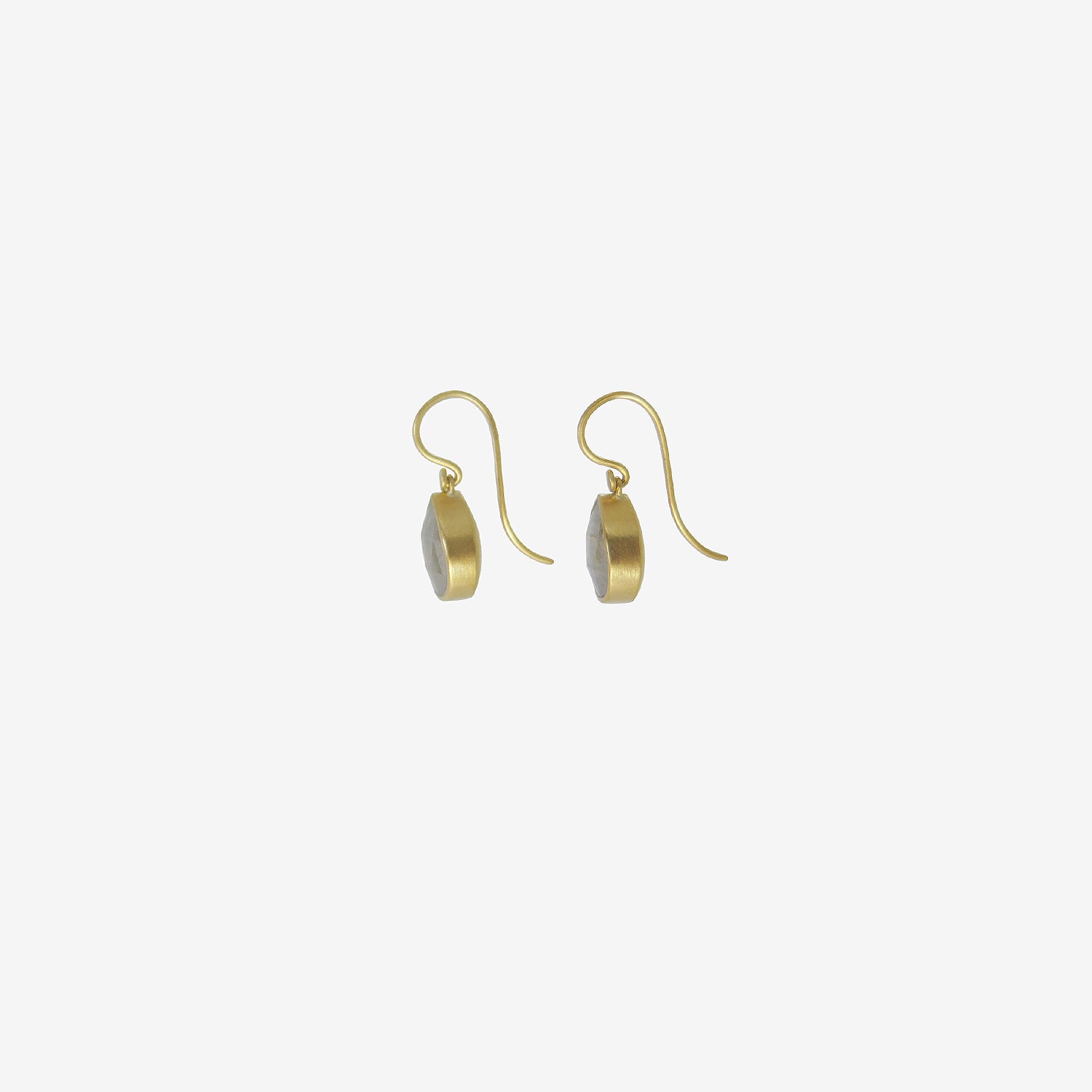 LOLA BROOKS 18K & PEAR-SHAPED DOVE GREY DIAMOND DROP EARRINGS, 3.98CT