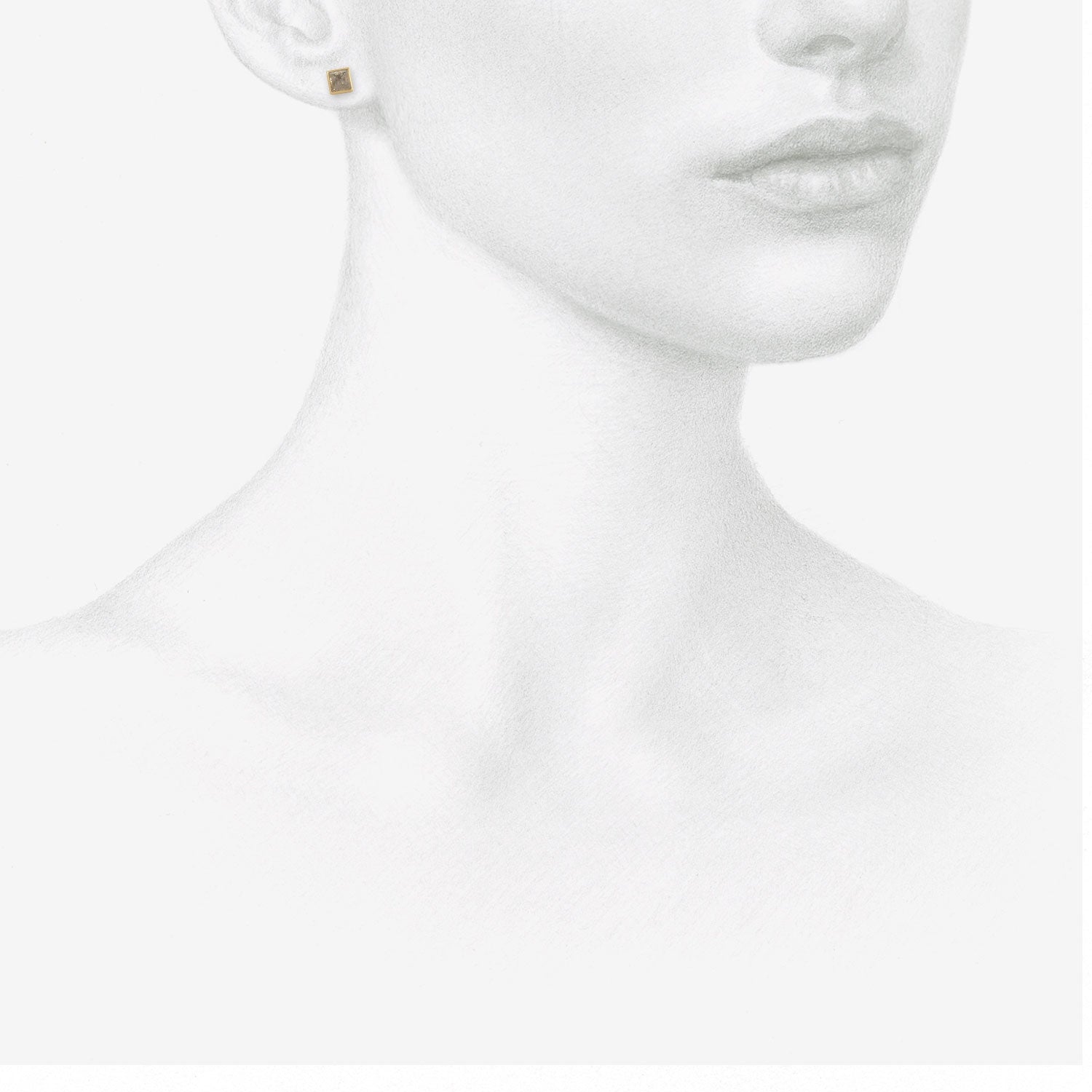 LOLA BROOKS 18K & PEPPERY SQUARE DIAMOND STUDS, 2.3CT