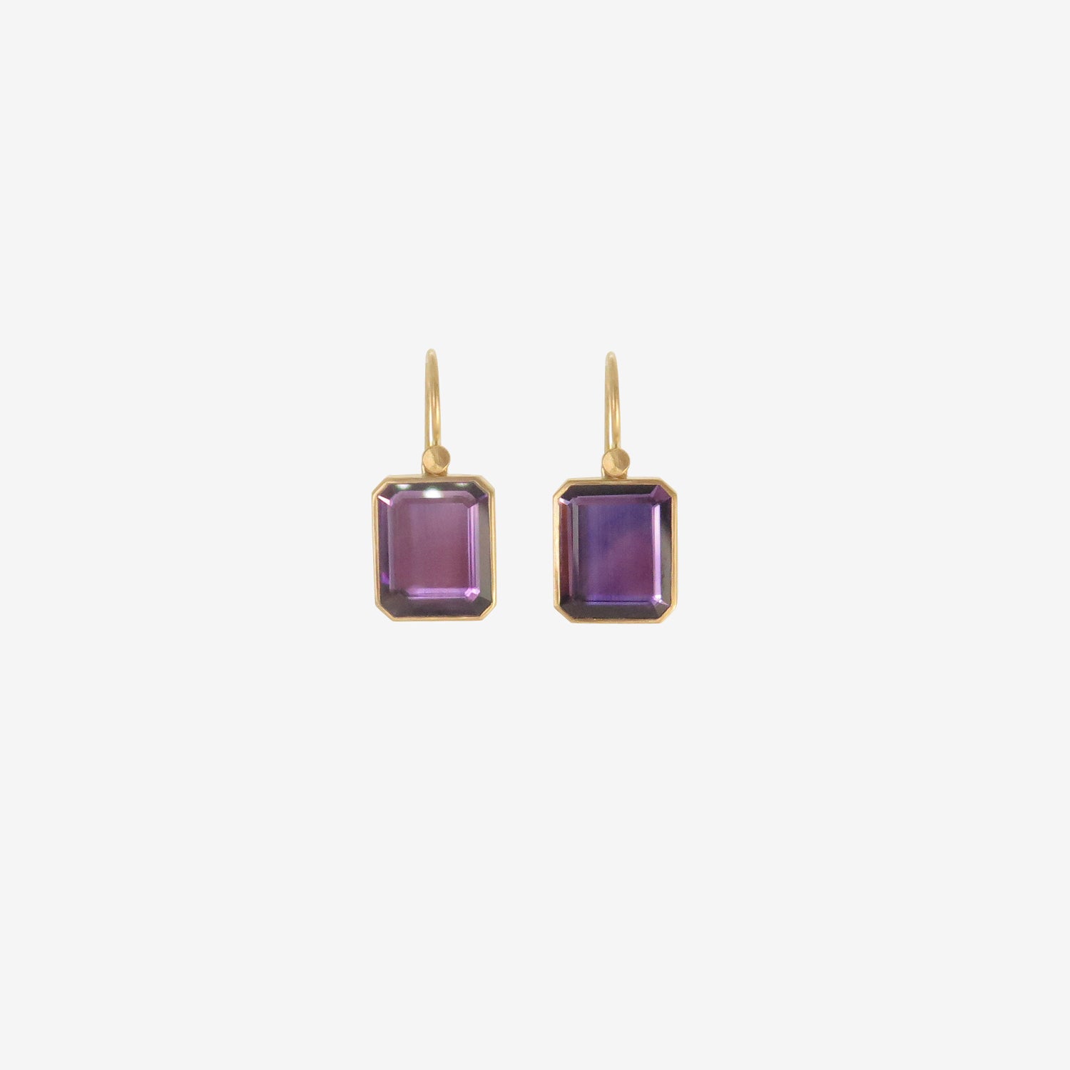 LOLA BROOKS 18K & PORTRAIT-CUT AMETHYST DROP EARRINGS, 5.97CT