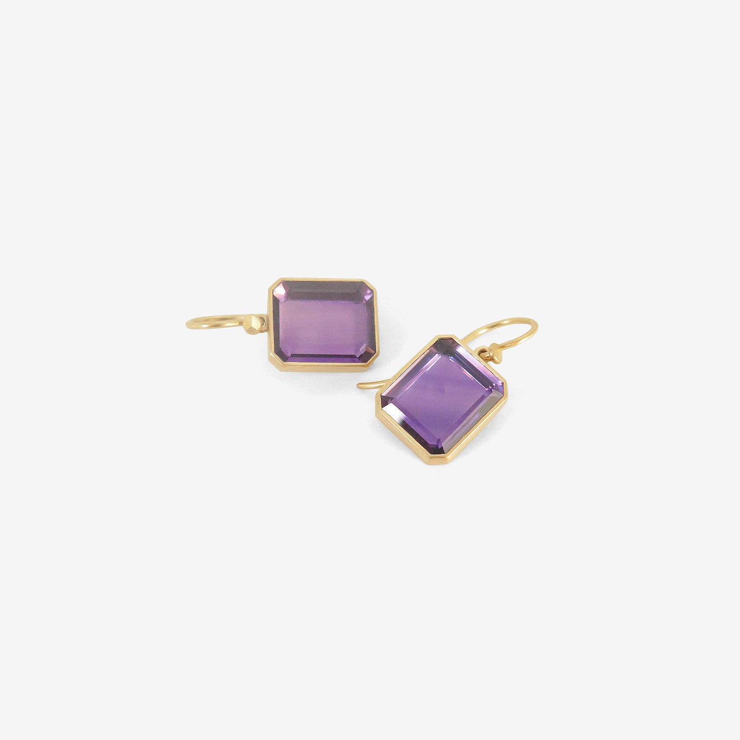 LOLA BROOKS 18K & PORTRAIT-CUT AMETHYST DROP EARRINGS, 5.97CT