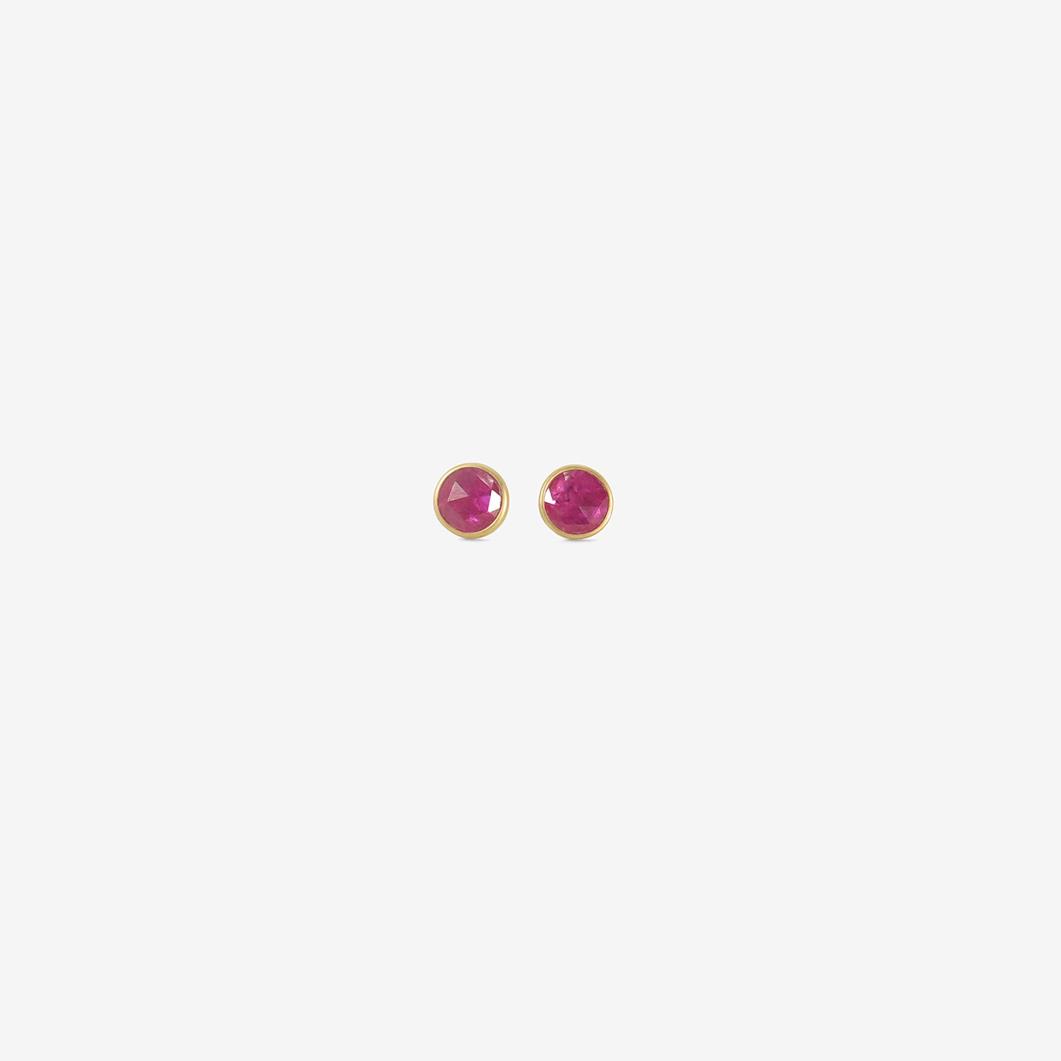 LOLA BROOKS 18K & ROUND MOZAMBIQUE RUBY STUDS, 1.5CT