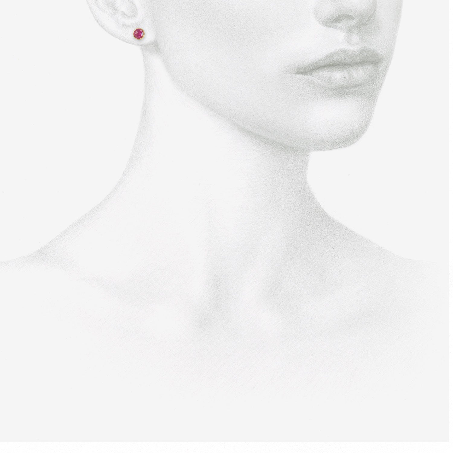LOLA BROOKS 18K & ROUND MOZAMBIQUE RUBY STUDS, 1.5CT