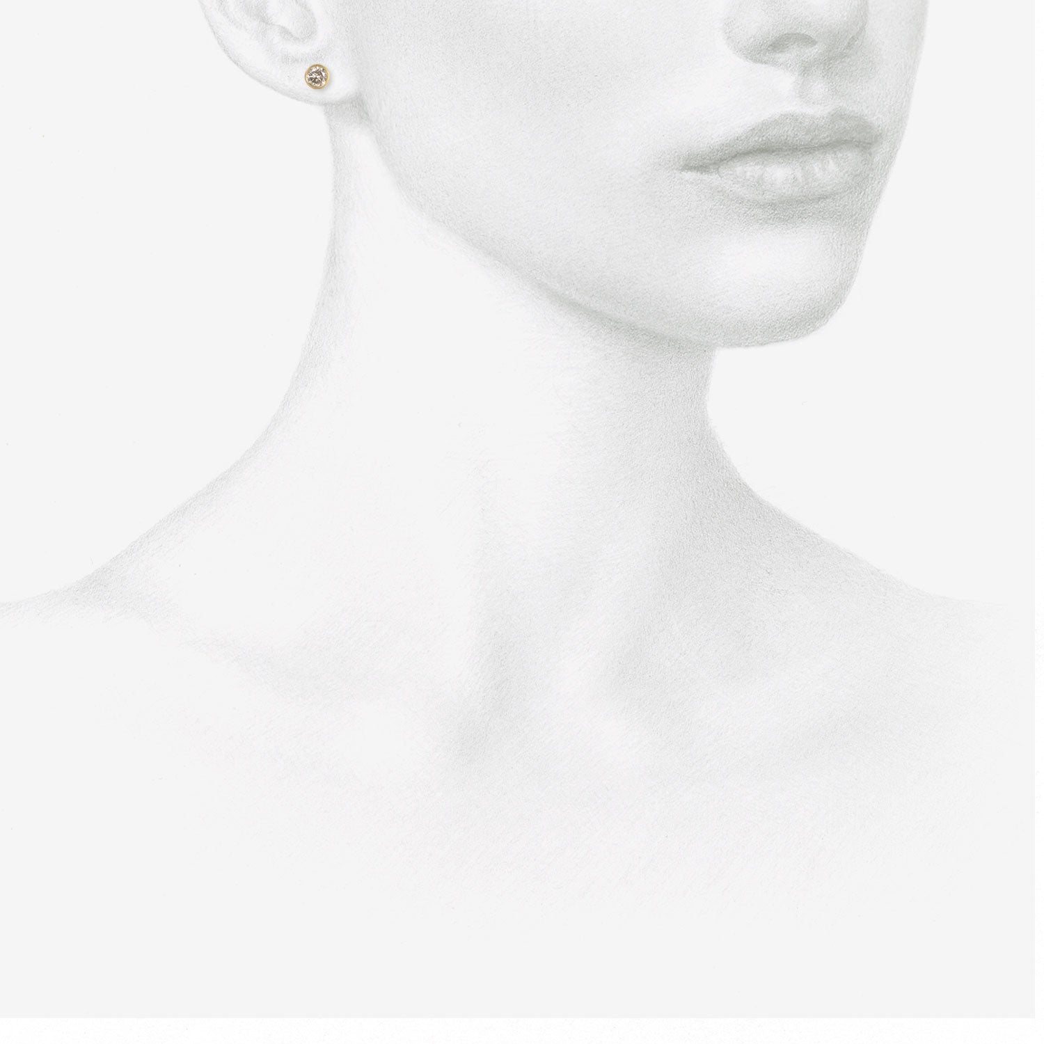 LOLA BROOKS 18K & ROUND BRILLIANT DIAMOND STUDS, 1.05CT