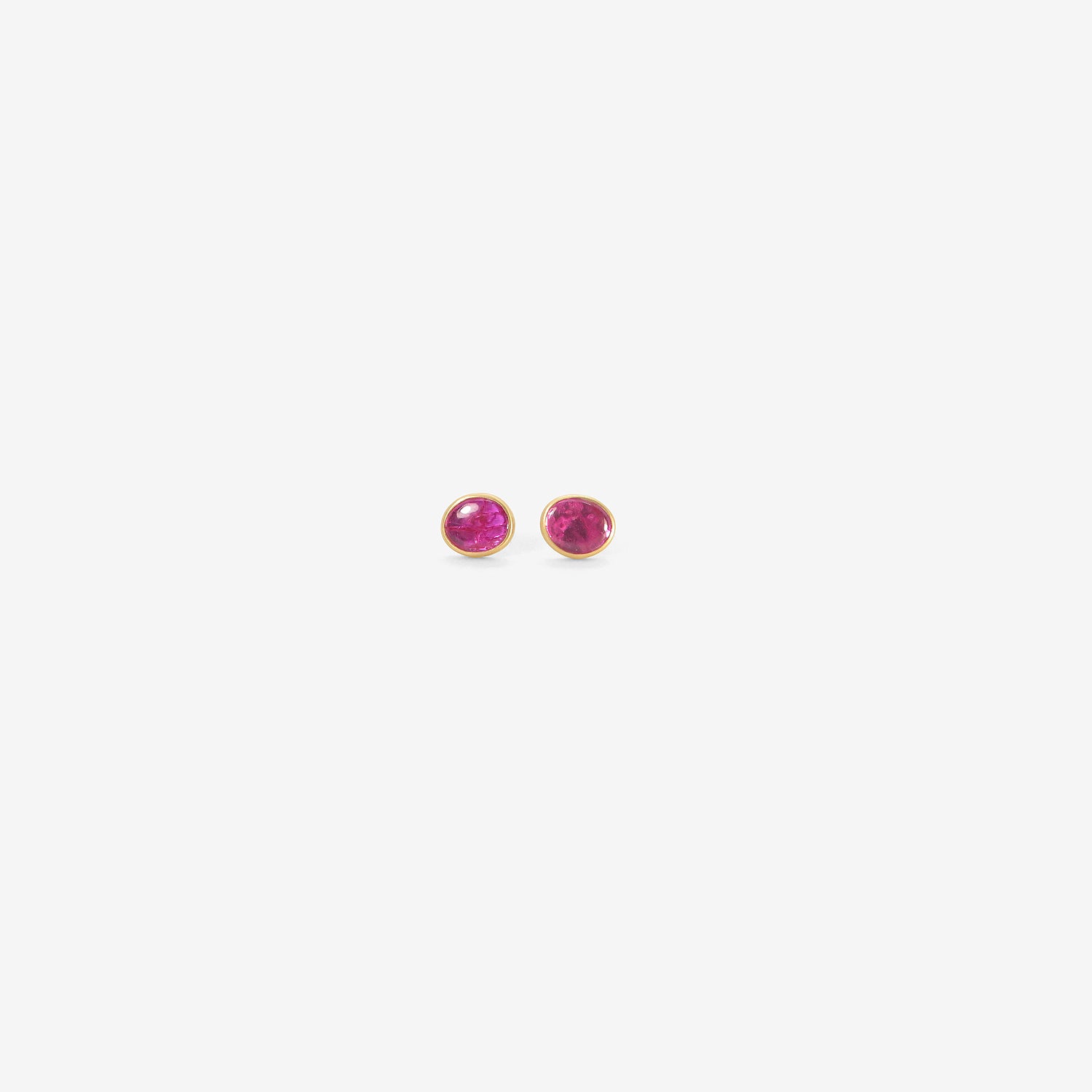 LOLA BROOKS 18K & RUBY PEBBLE STUDS, 1.12CT