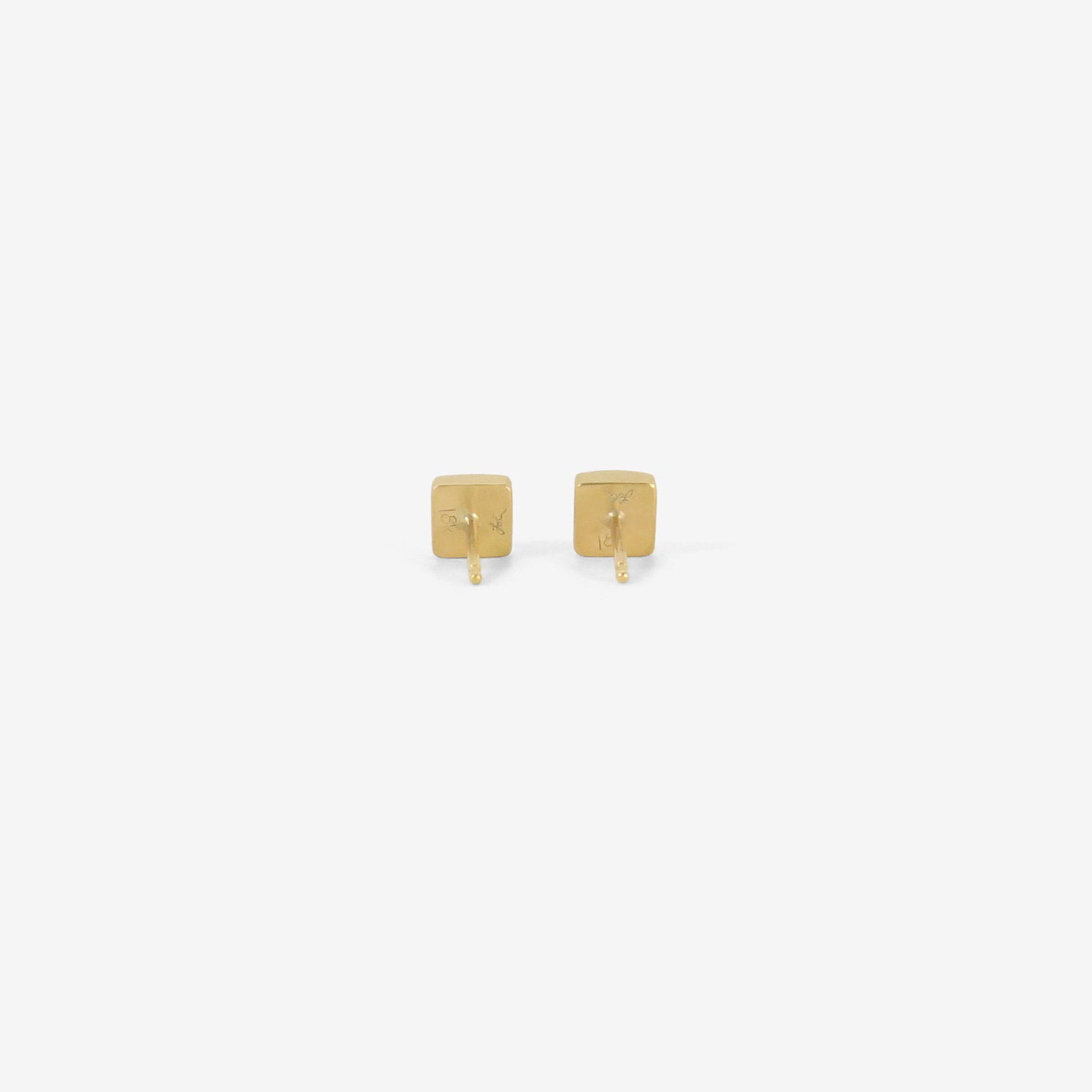 LOLA BROOKS 18K & SQUARE CABOCHON MOONSTONE STUDS, 1.77CT