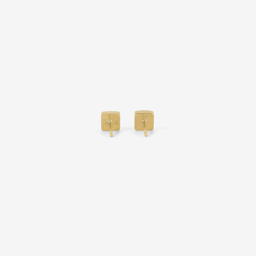 LOLA BROOKS 18K & SQUARE CABOCHON MOONSTONE STUDS, 1.77CT