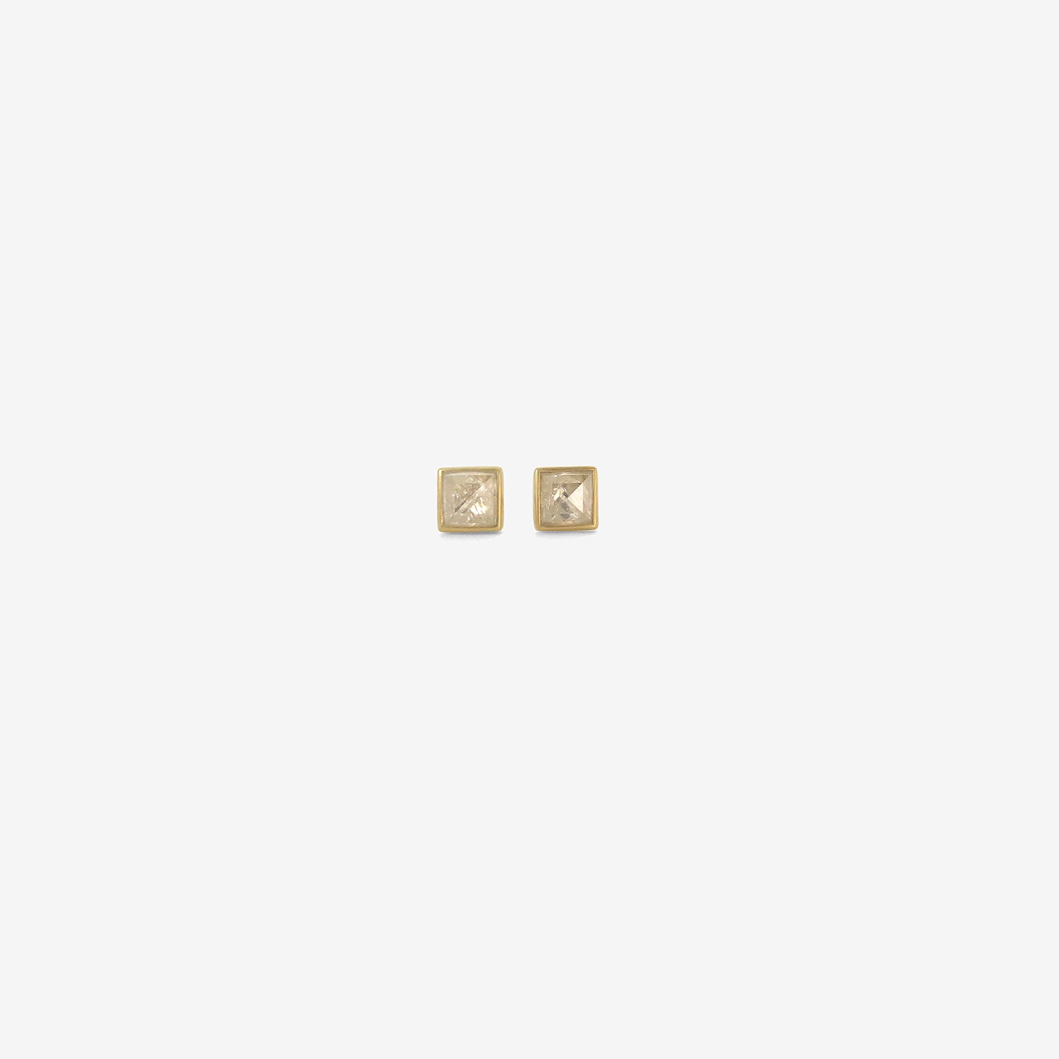 LOLA BROOKS 18K & SQUARE ICY DIAMOND STUDS, 1.81CT