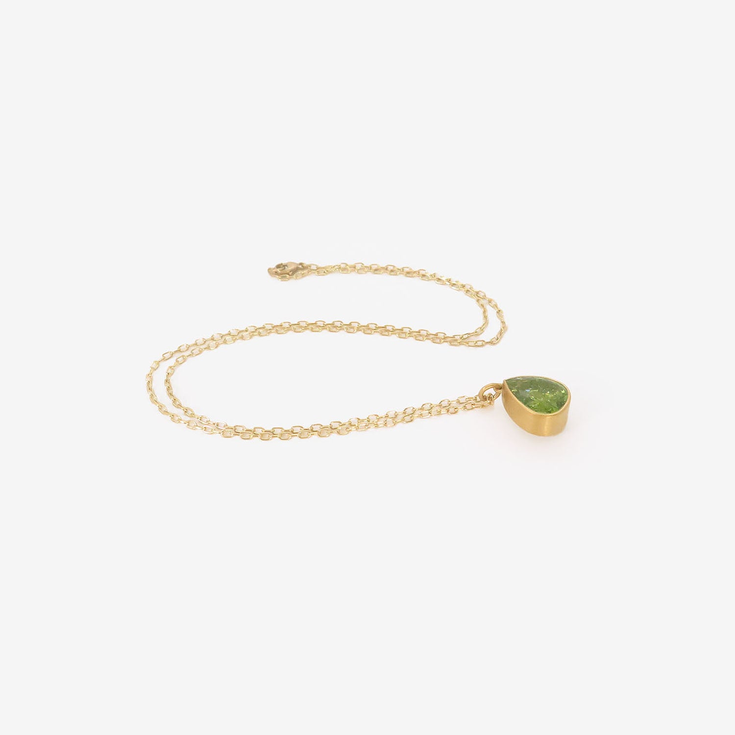 LOLA BROOKS 22K & TEARDROP-SHAPED ACID GREEN PARAIBA TOURMALINE PENDANT, 5.95CT
