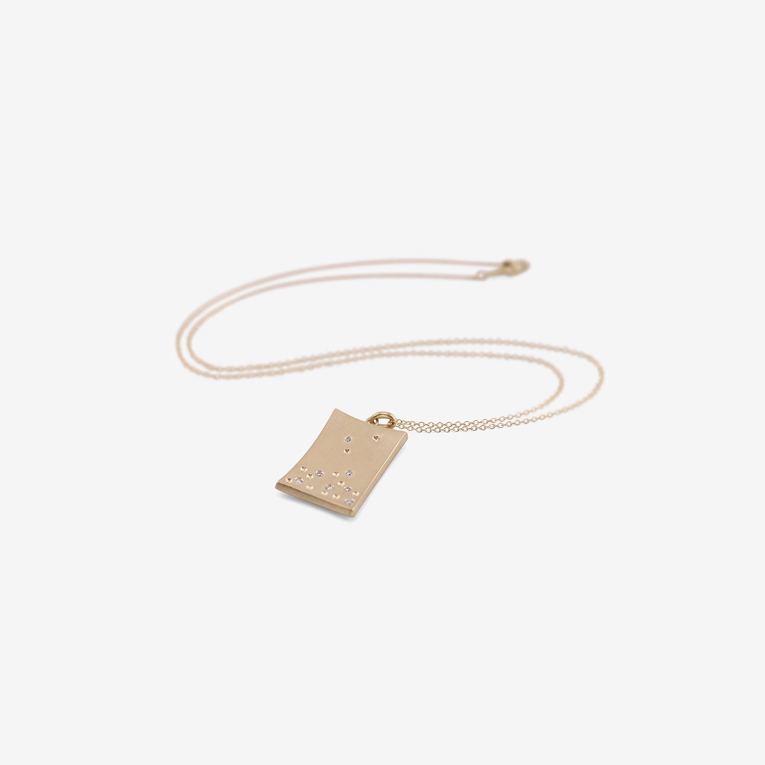 NICOLE LANDAW 14K & DIAMOND LARGE CHAMPAGNE BUBBLES PENDANT, .12CT
