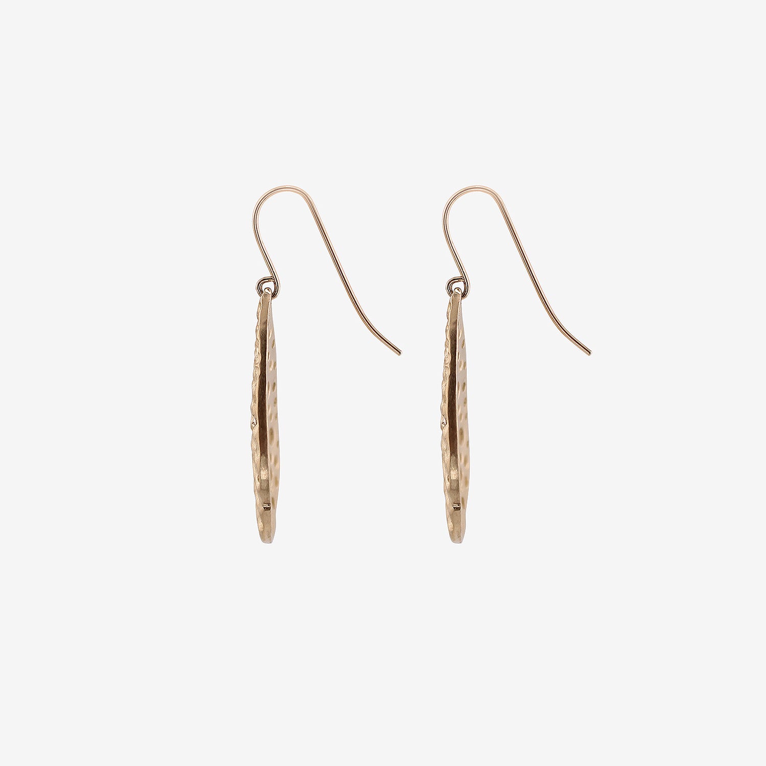 NICOLE LANDAW 14K FRENCH LACE TEARDROP EARRINGS WITH DIAMONDS, .11CT