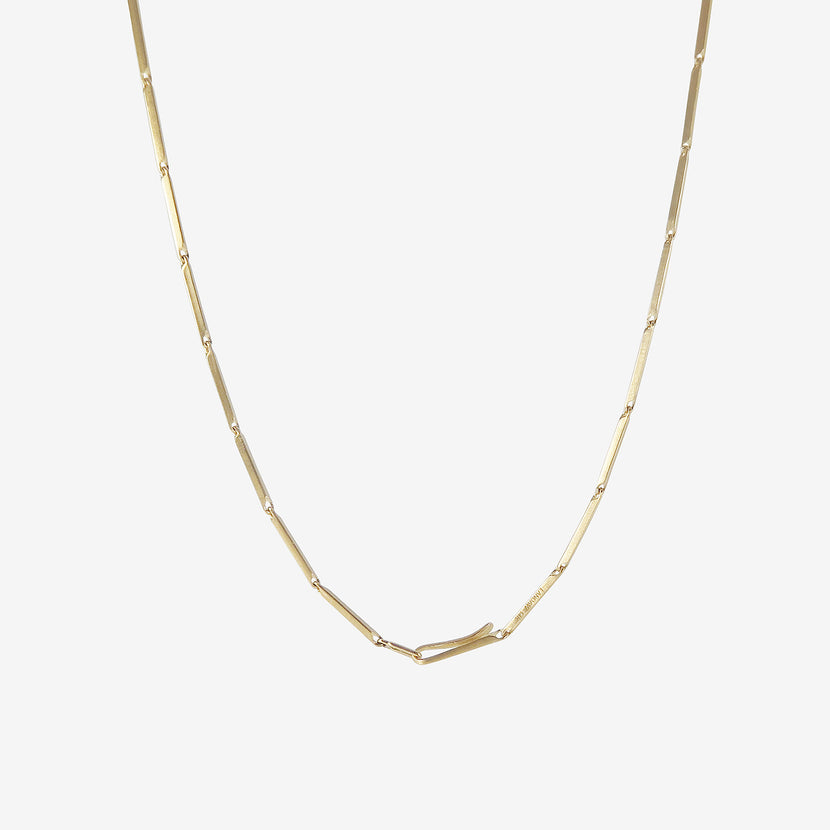 NICOLE LANDAW 14K MATTE FINISH FINE FOB CHAIN