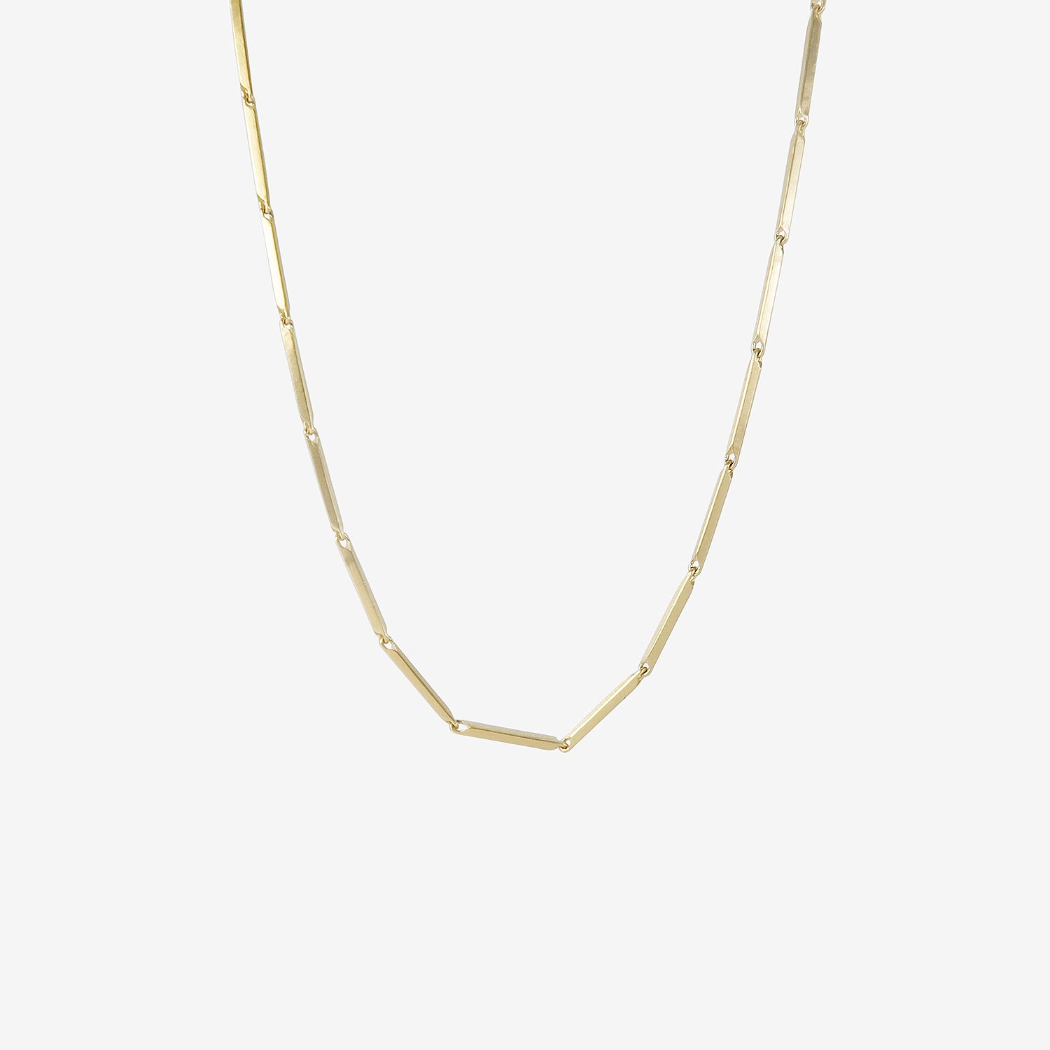 NICOLE LANDAW 14K MATTE FINISH FINE FOB CHAIN