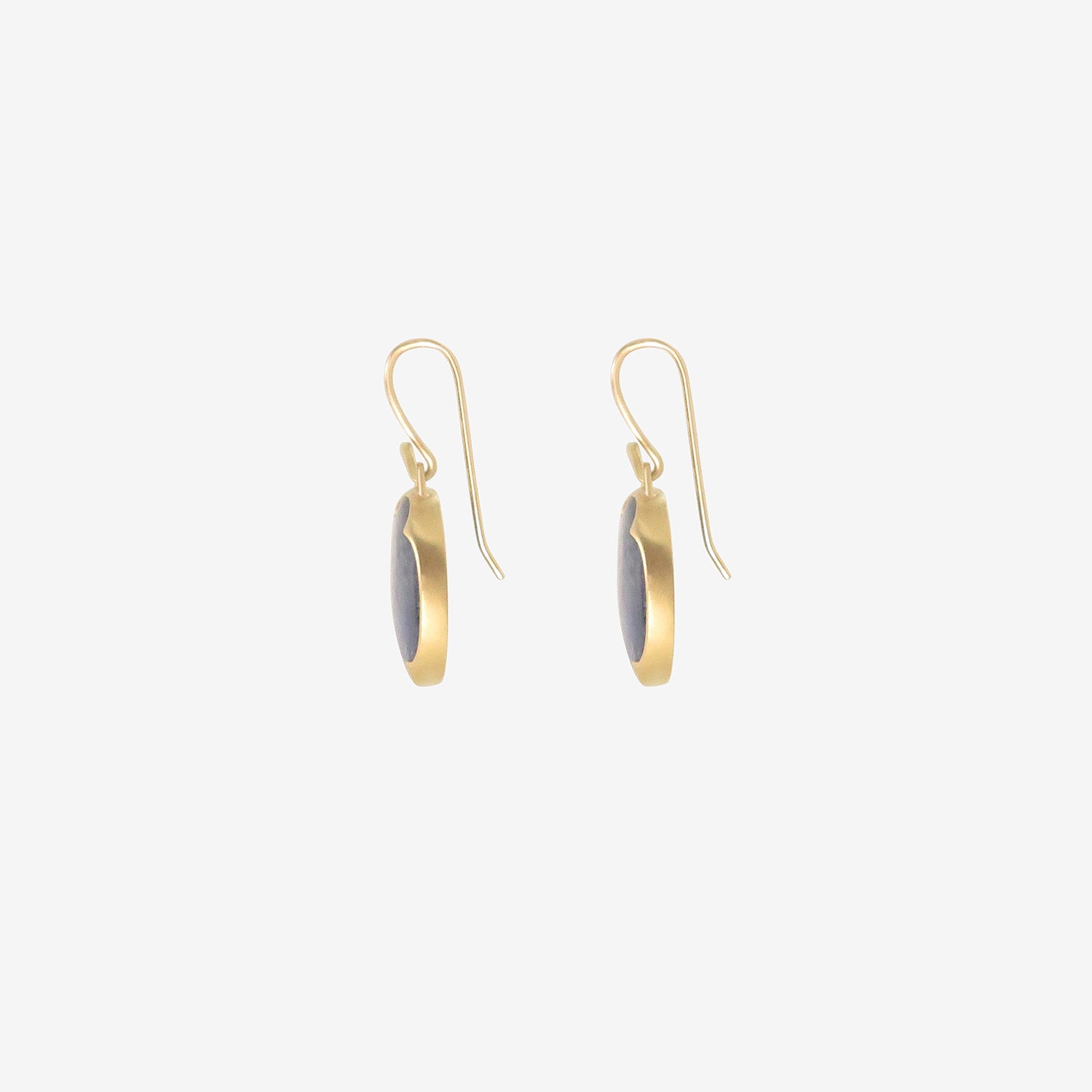 GABRIELLA KISS 18K & OVAL KYANITE EARRINGS