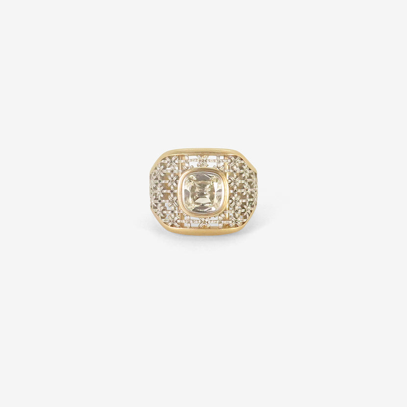 NIKOLLE RADI 18K & PLATINUM RING WITH CUSHION-CUT DIAMOND, 1.50CT