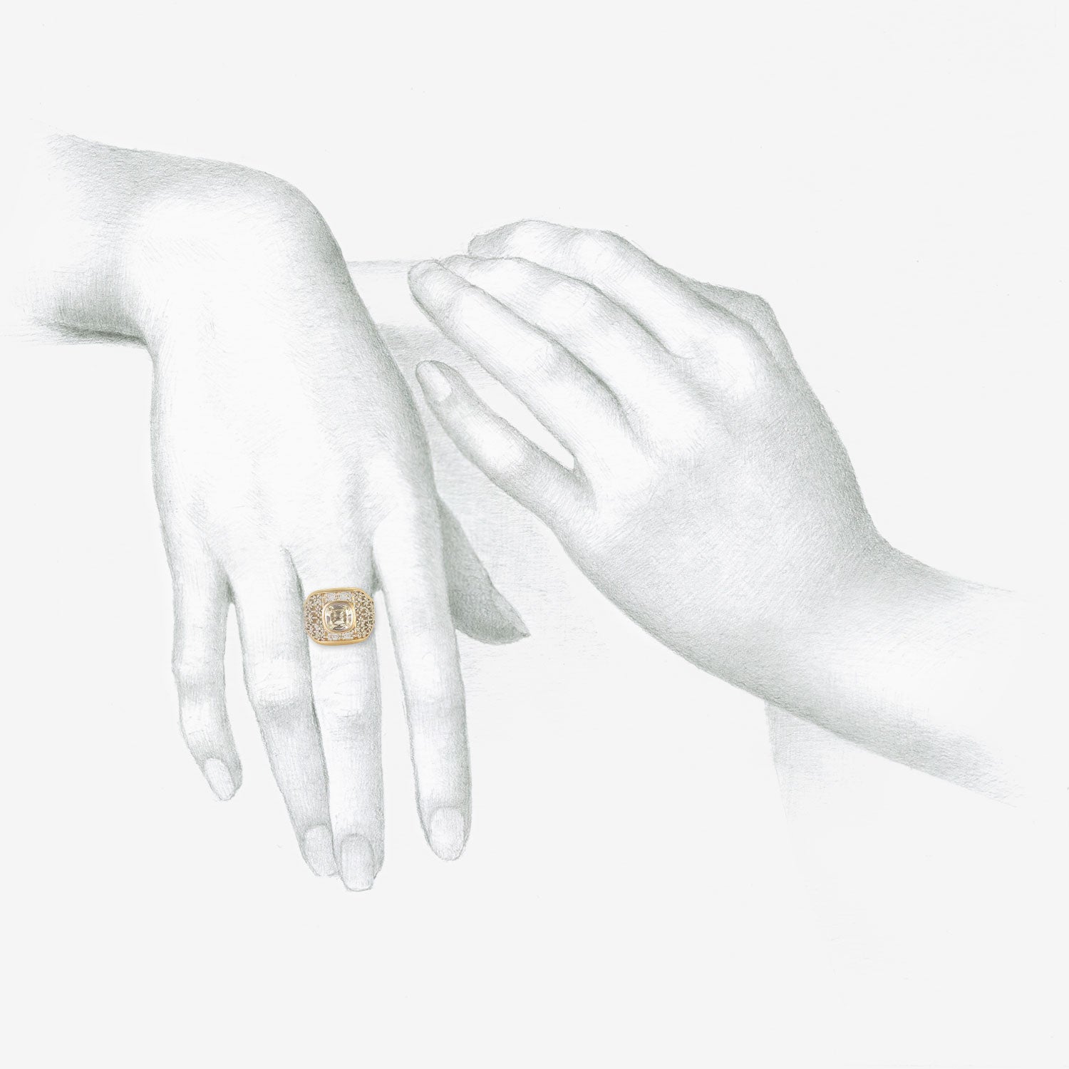NIKOLLE RADI 18K & PLATINUM RING WITH CUSHION-CUT DIAMOND, 1.50CT