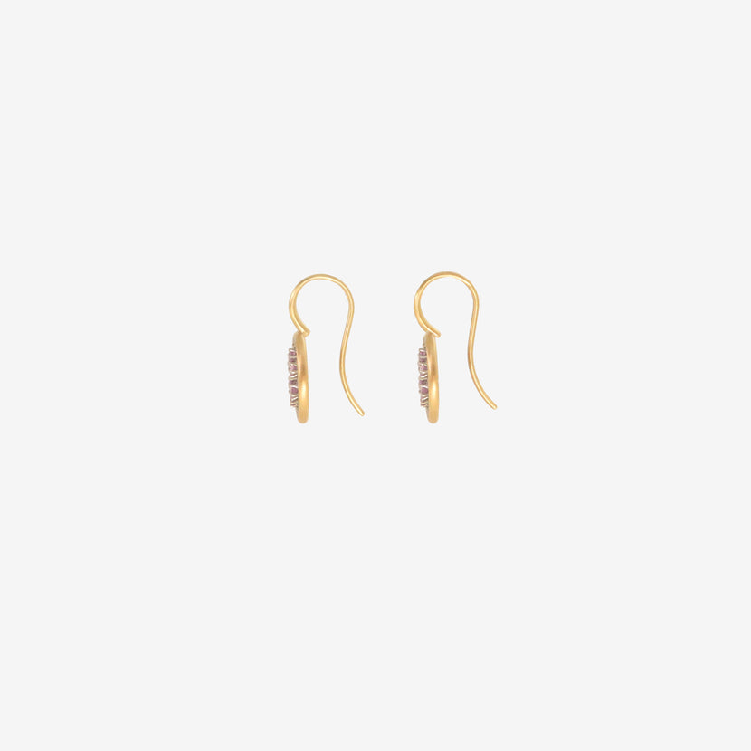 NIKOLLE RADI 18K & PLATINUM OVAL EARRINGS WITH MICRO-PRONG-SET PINK SAPPHIRES