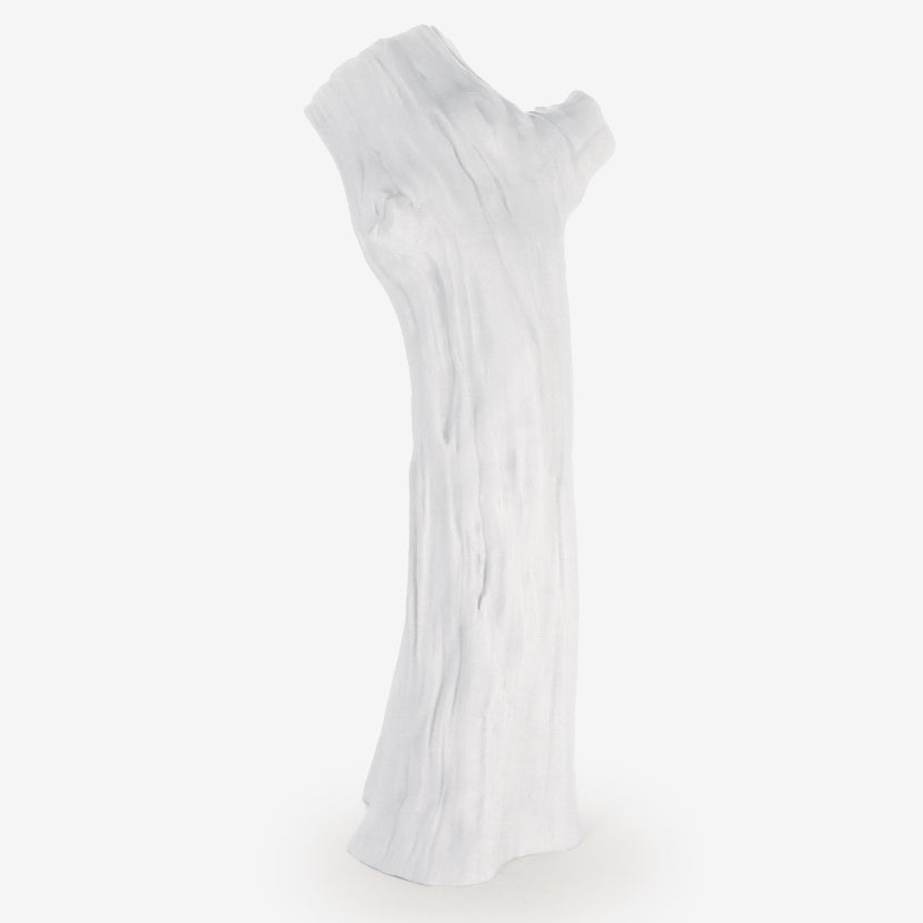 TED MUEHLING WITH BISQUE PORCELAIN BRANCH VASE