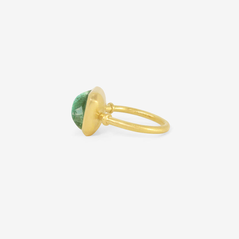 PROUNIS 22K & GREEN TOURMALINE CAPSA RING