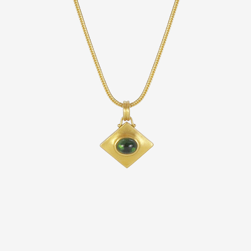 PROUNIS 22K & GREEN TOURMALINE QUAD PENDANT