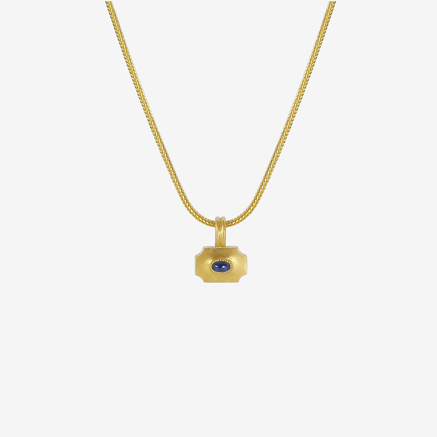 PROUNIS 22K & BLUE SAPPHIRE SMALL ODE PENDANT