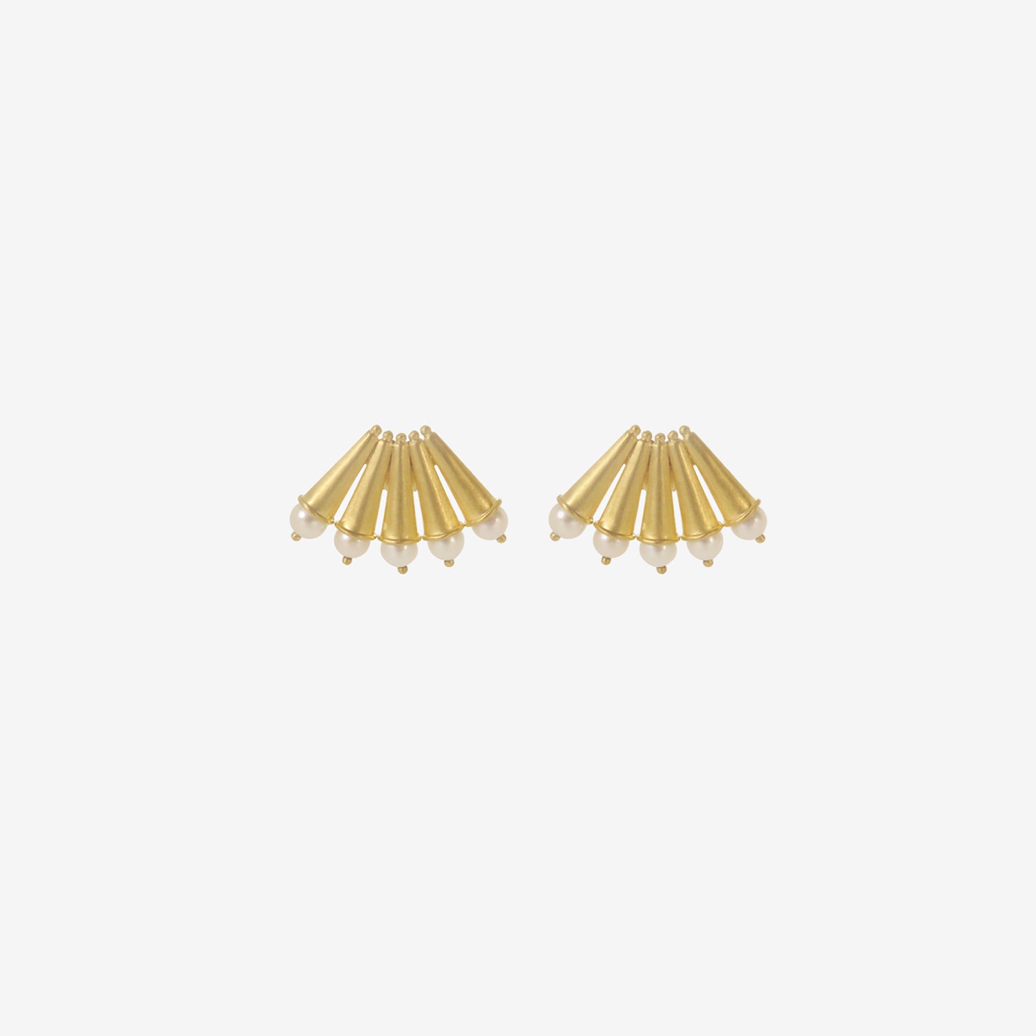 PROUNIS 22K & SOUTH SEA KESHI PEARL JANAM EARRINGS