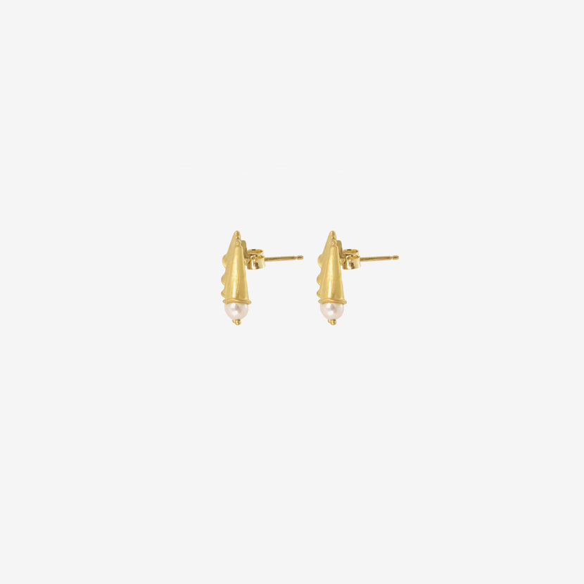 PROUNIS 22K & SOUTH SEA KESHI PEARL JANAM EARRINGS