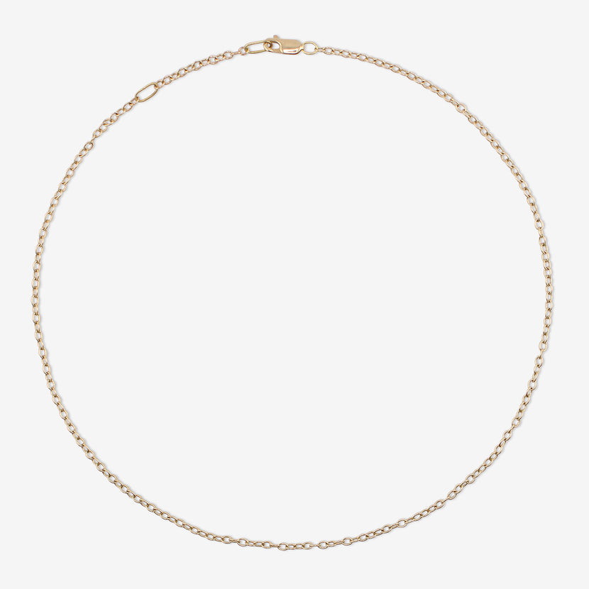 ROSANNE PUGLIESE 14K ADJUSTABLE MEDIUM CHAIN, 18 1/2"