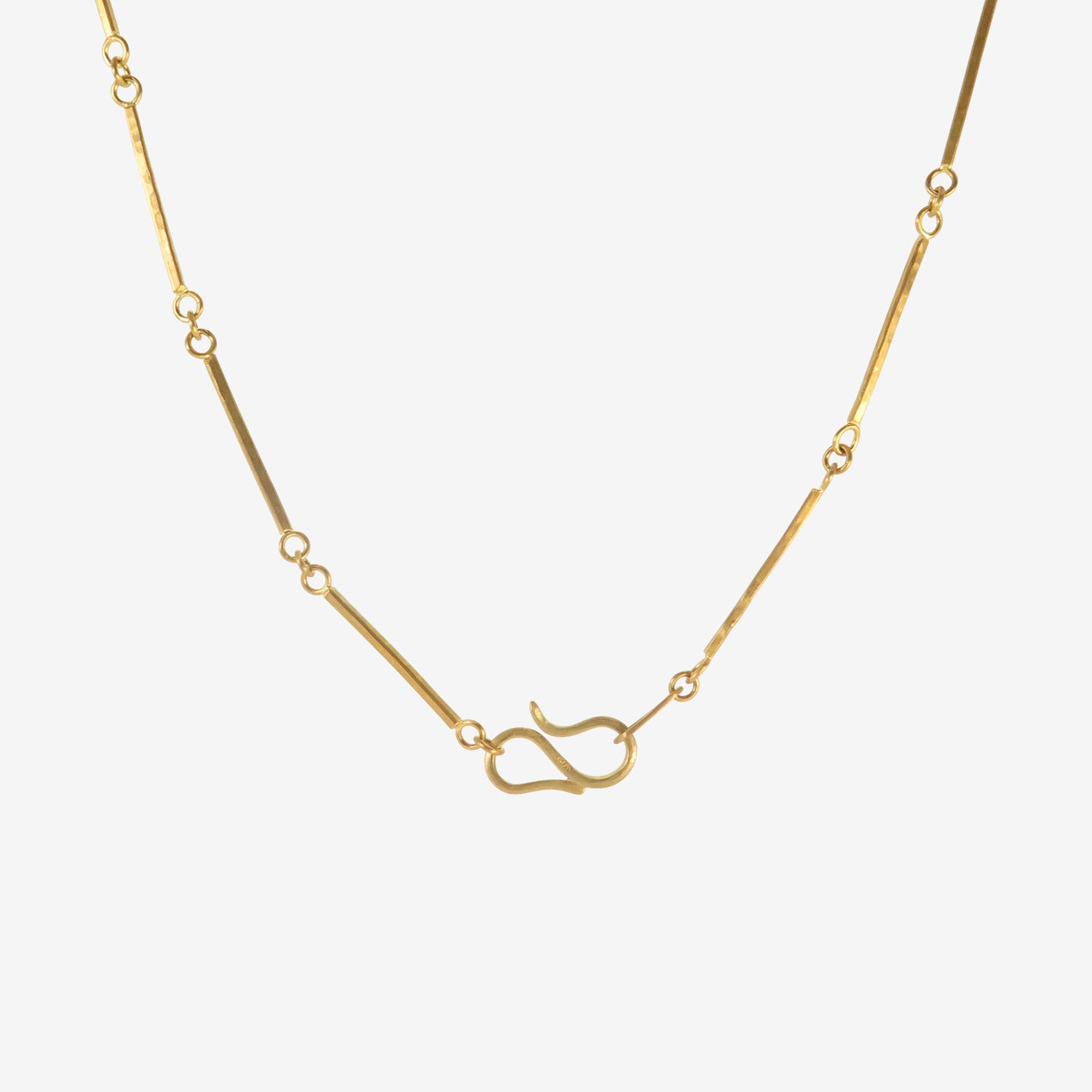 ROSANNE PUGLIESE 22K BAR CHAIN WITH HAMMERED FINISH