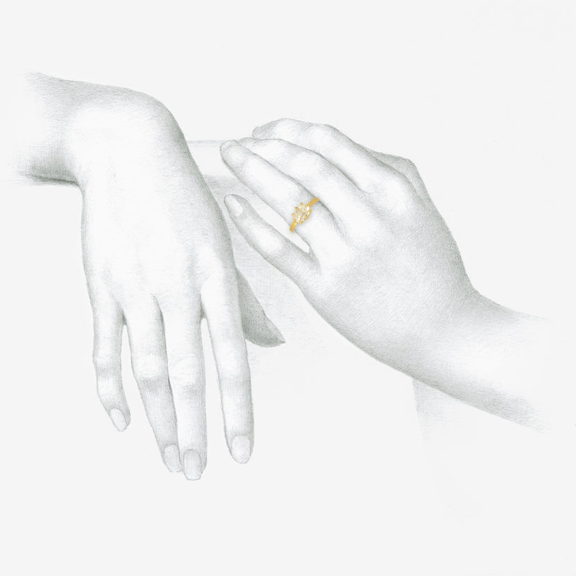 ROSANNE PUGLIESE 22K & OVAL OLD-MINE-CUT DIAMOND EAST/WEST RING, 1CT