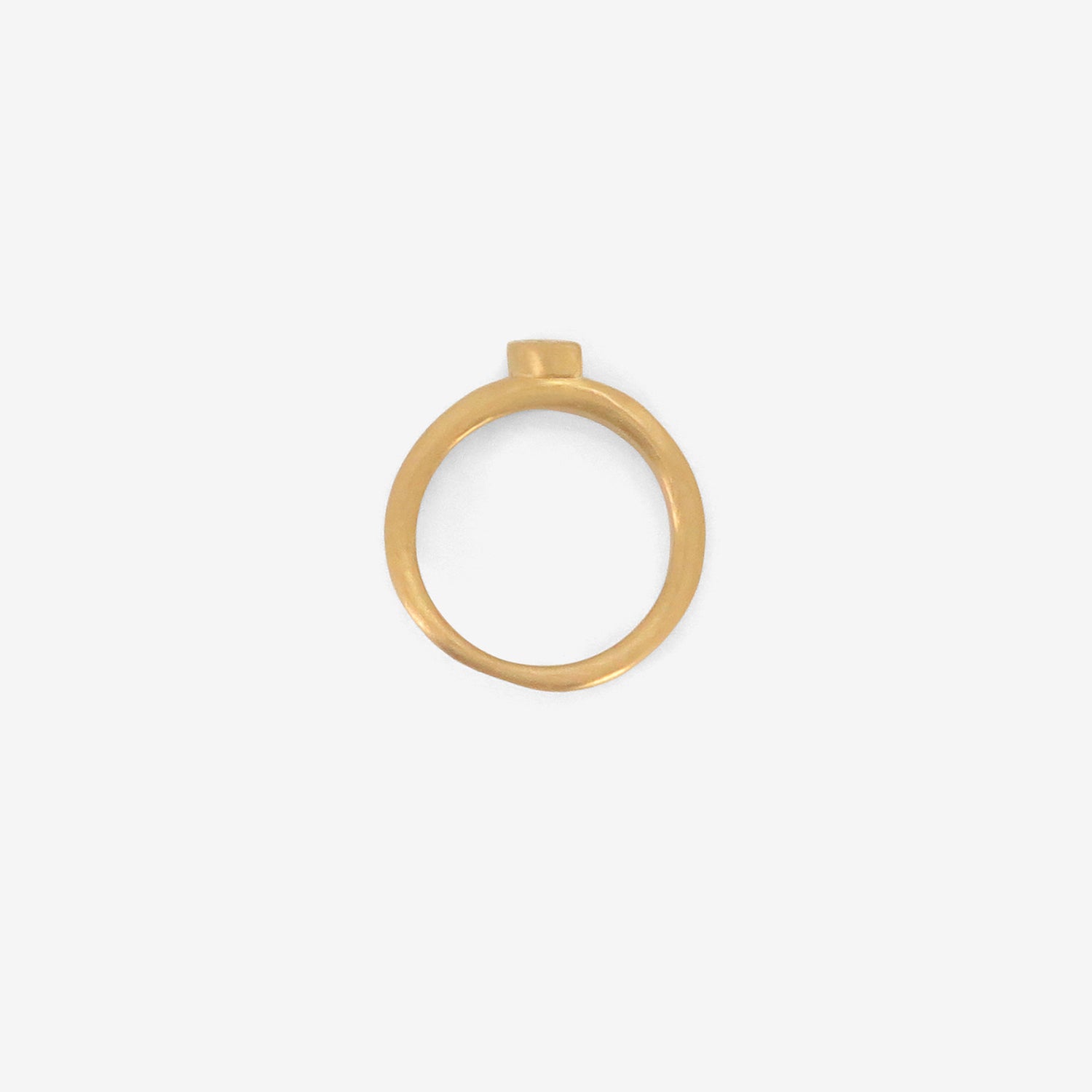 ROSANNE PUGLIESE 22K WAVE RING WITH MARQUIS DIAMOND, .11CT