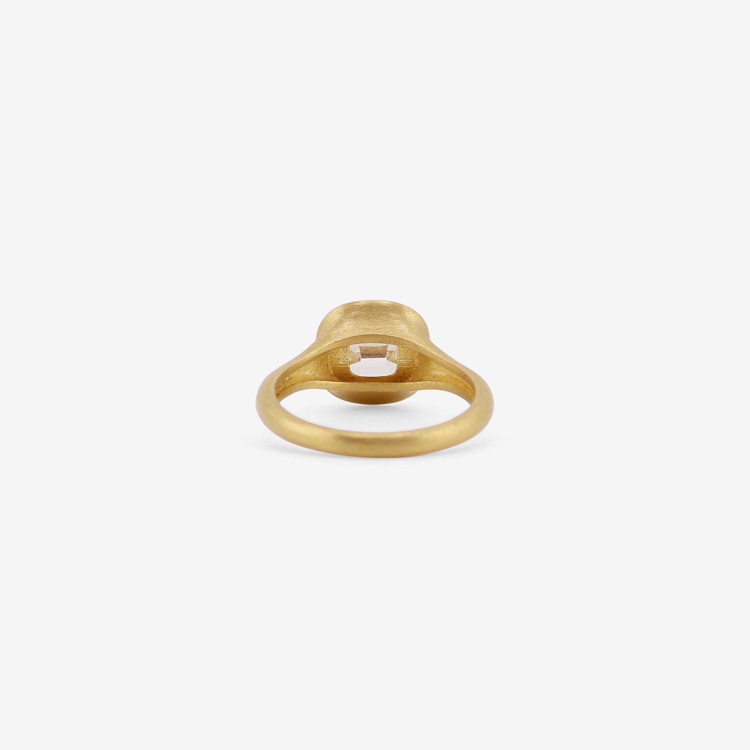 ROSANNE PUGLIESE 22K & CUSHION-SHAPED OLD MINE CUT DIAMOND GREEK-INSPIRED RING, 1.03CT