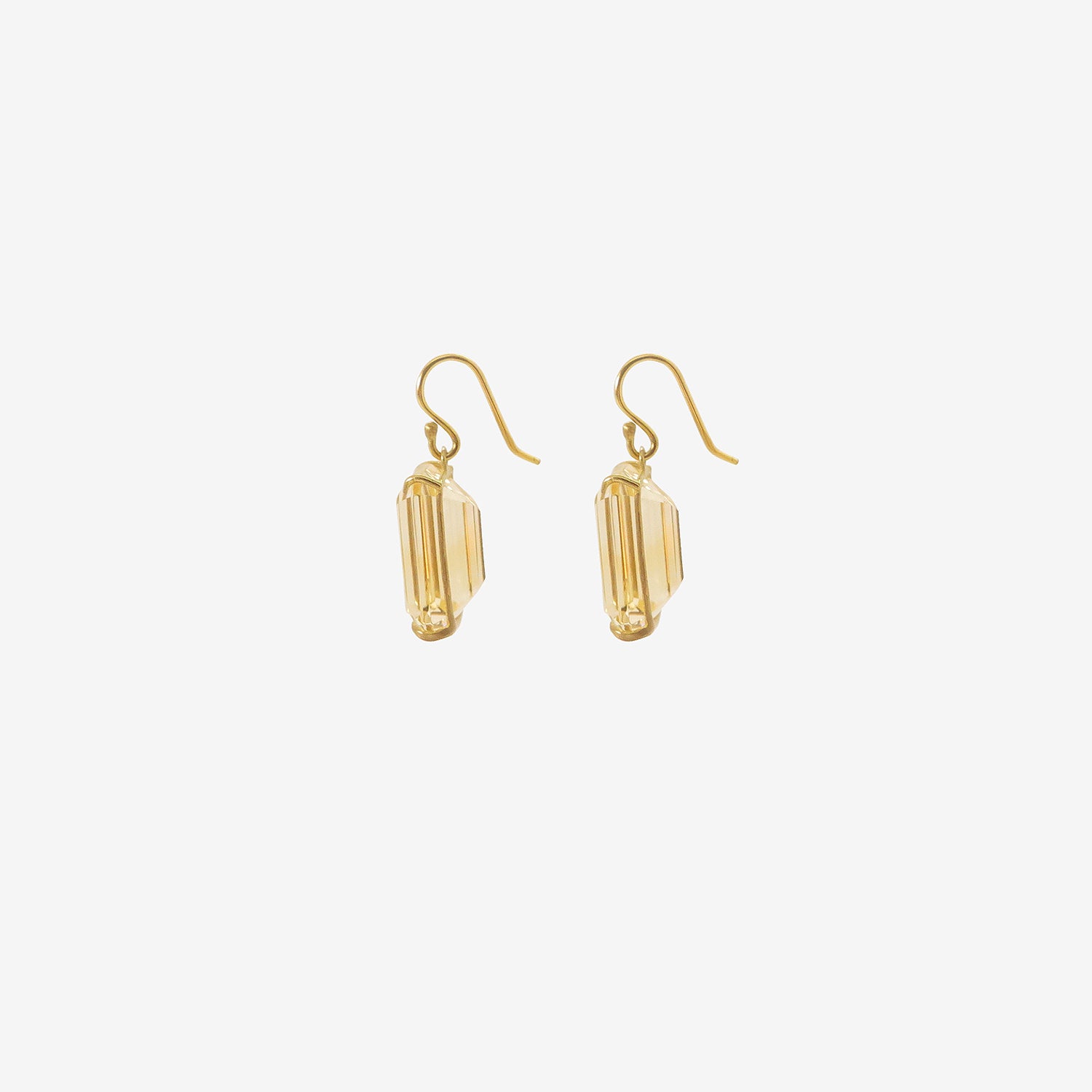 ROSANNE PUGLIESE 18K & EMERALD-CUT CITRINE EARRINGS