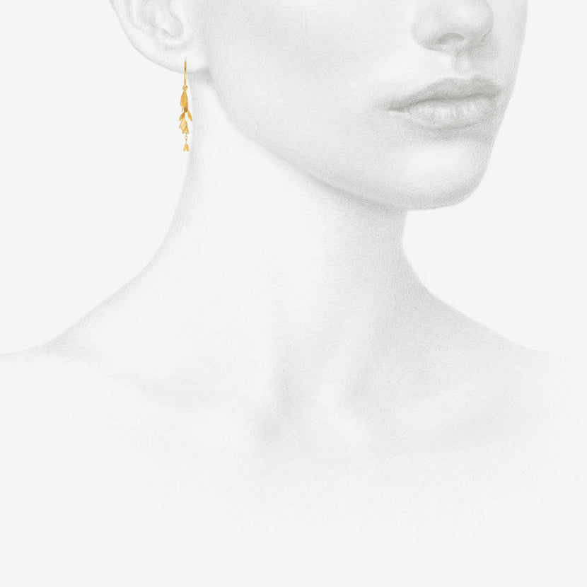 SIA TAYLOR 18K TINY WINGS EARRINGS