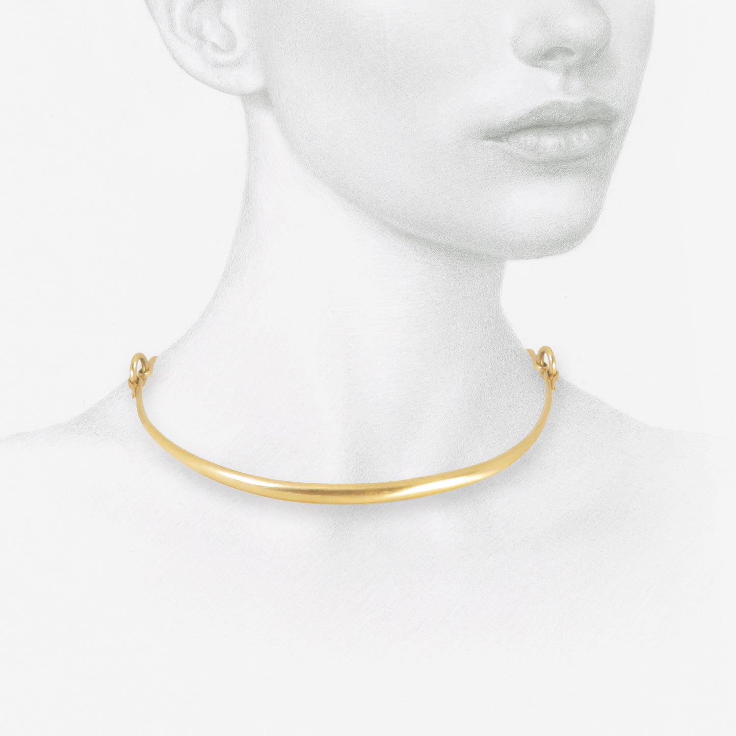 TED MUEHLING 14K SIMPLE CHOKER