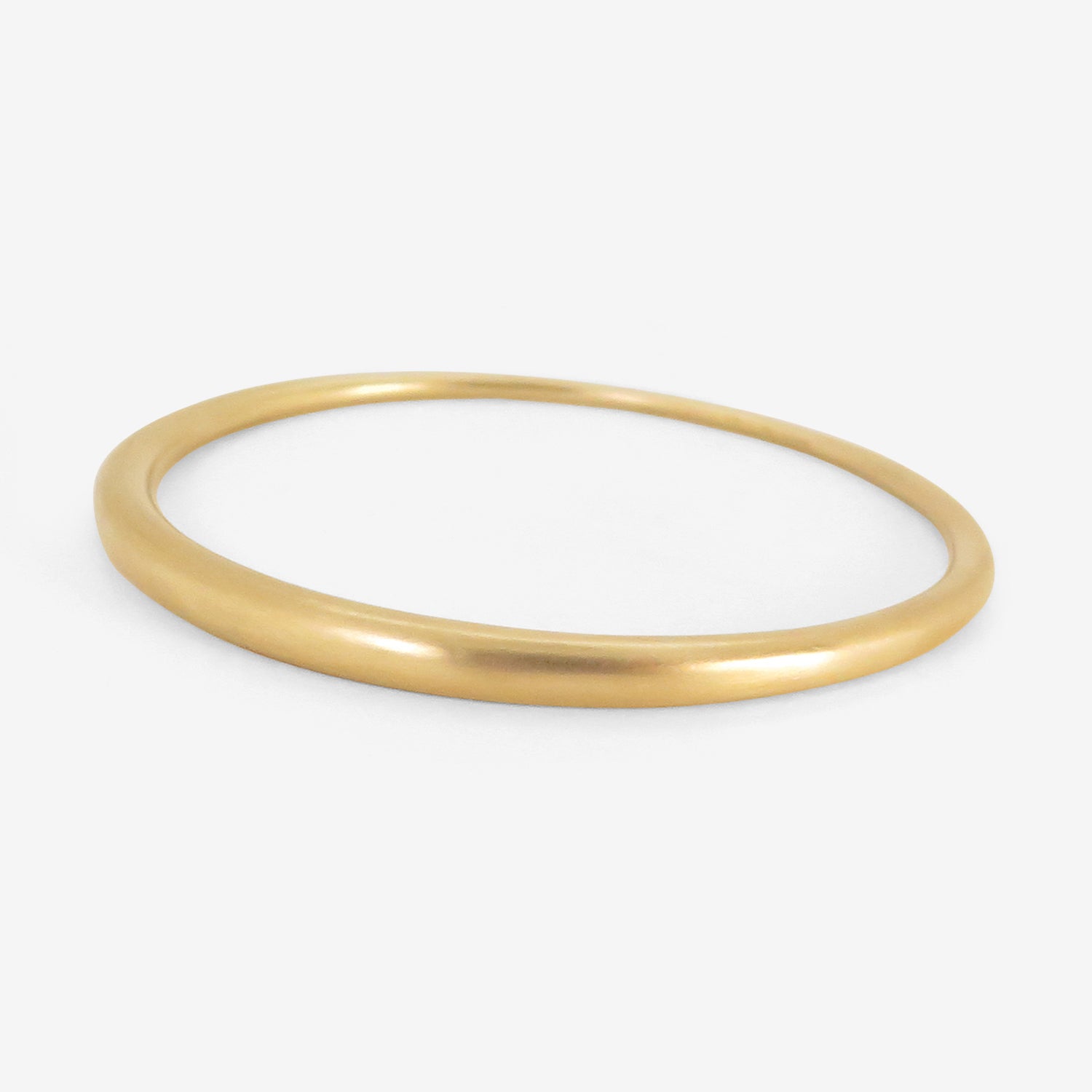TED MUEHLING 14K YELLOW GOLD SKINNY BANGLE, SIZE 3