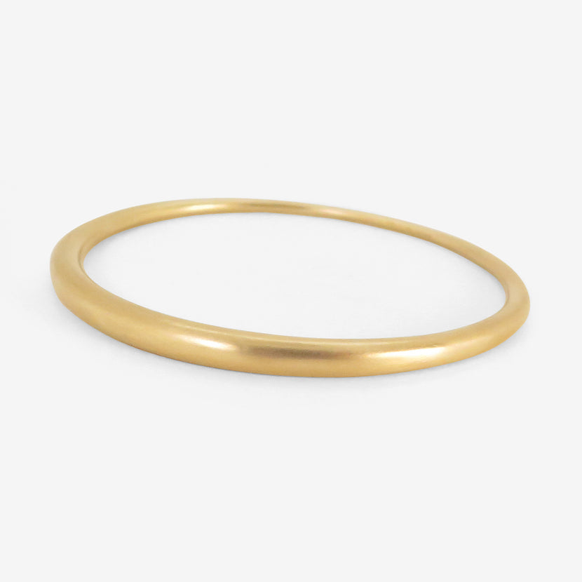 TED MUEHLING 14K YELLOW GOLD SKINNY BANGLE, SIZE 3