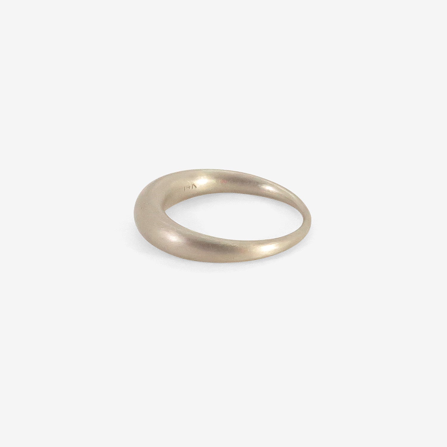 TED MUEHLING 14K WHITE GOLD RING, SIZE 7
