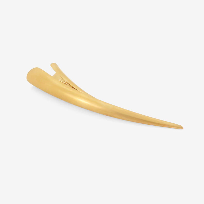 TED MUEHLING 24K YELLOW GOLD PLATED SMALL BIRD BEAK HAIR CLIP