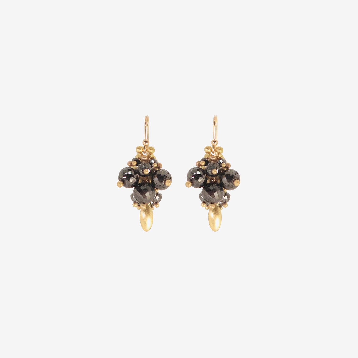 TED MUEHLING 18K & BLACK DIAMOND BUG CLUSTERS