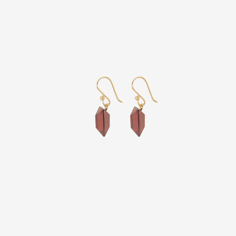 TED MUEHLING 14K & GARNET HAND-CUT GEMS